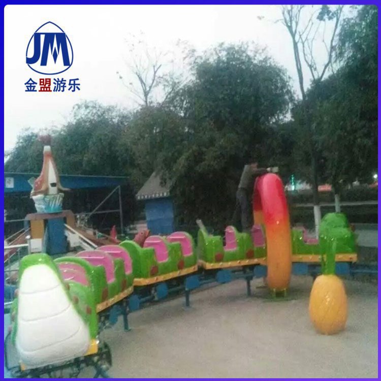 观光小型过山车 金盟青虫滑车游乐设备厂家